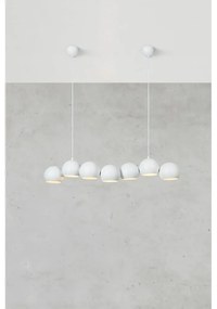 Fehér függőlámpa fém búrával Cupolo – Markslöjd