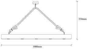 Csillár zsinóron EREBOS 5xE27/100W/230V