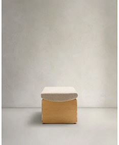 Bézs-natúr színű zsenília pad Topaz – Kave Home