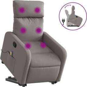 vidaXL tópszínű szövet dönthető masszázs- és állófotel