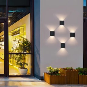 Brilagi - LED kültéri fali lámpatest DOUBLERAY LED/6W/230V fekete IP54