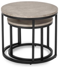 Dohányzóasztal szett szürke beton színben. ROCKY