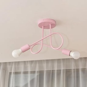 Felületre szerelhető csillár OXFORD 2xE27/15W/230V rózsaszín