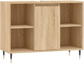 vidaXL sonoma tölgy színű szerelt fa mosdószekrény 80 x 33 x 60 cm
