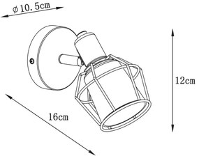 Lucide 77977/01/30 - Spotlámpa NILA 1xE14/25W/230V