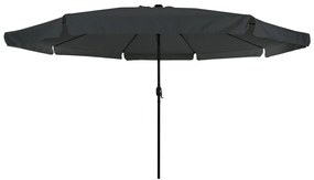 Kültéri Napernyő LED Fényekkel ø395x245 cm Antracit
