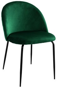 Bársonyszék Fargo Gold Velvet sötétzöld