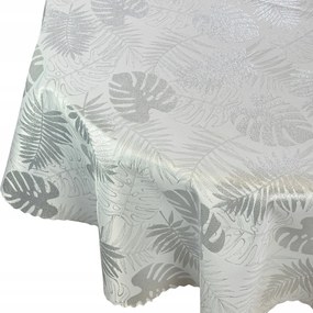 Abrosz Foltálló Asztal Levelek Monster Fehér Ezüst Kerék Átmérő 140 cm