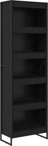 vidaXL Könyvespolc 2 pcs Fekete tölgy 80 x 30 x 155 cm Faanyag
