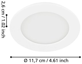 Fehér LED süllyesztett mennyezeti lámpa FUEVA 5 – EGLO
