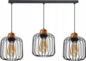 Csillár mennyezeti lámpa lógó Ring fekete réz lámpa felett nappali asztal