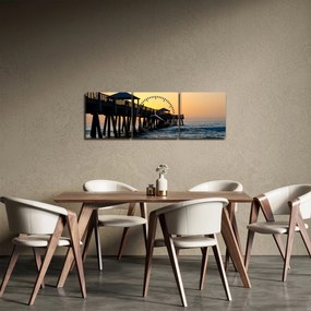 Tengerpart képe (órával) (90x30 cm)