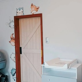 INSPIO Gyerek falmatrica - Erdei állatok az ajtó körül
