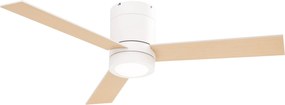 HOMCOM Mennyezeti Ventilátor Világítással, Távirányítóval, 48W Mennyezeti Lámpa Ventilátorral, 112 cm Csendes Dimmelhető Mennyezeti Lámpa Időzítővel,