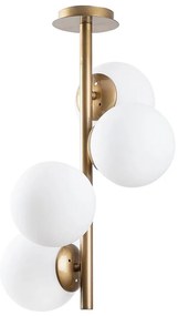 Fehér-sárgaréz színű mennyezeti lámpa üveg búrával ø 15 cm Faze – Opviq lights