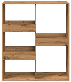 kézműves tölgy színű szerelt fa térelválasztó 100x33x115 cm