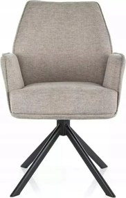 Bézs kárpitozott forgószék konyhába nappaliba modern Hugo