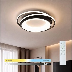 BRILAGI - LED dimmelhető mennyezeti lámpatest FLARE LED/84W/230V 47x51 cm fekete + távirányító