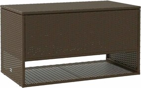 vidaXL barna polyrattan kültéri párna doboz 100x55x55,5 cm