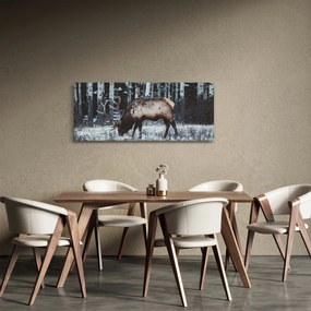 Kép - szarvas télen (120x50 cm)