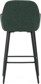 Barová židle, zelená, látka,AUB-V4009 GRN6
