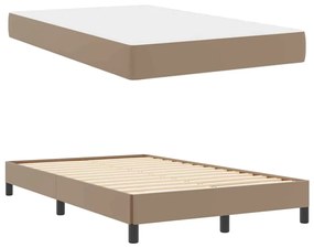 Ágy matracmal Cappuccino 120 x 200 cm Műbőr