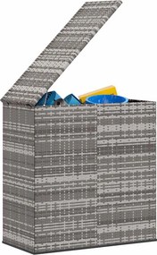 Szürke Polyrattan Kerti Párnatartó Doboz 100 X 49 X 103,5 Cm