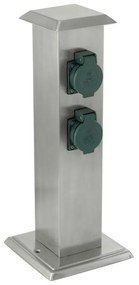 EGLO 90748 - Kültéri csatlakozós oszlop PARK 4 zöld SCHUKO IP44
