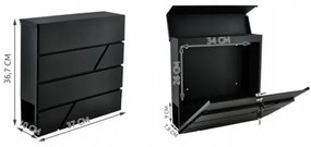 Postaláda 36,7x37 cm antracit