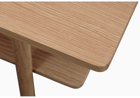 Natúr színű dohányzóasztal tölgyfa dekoros asztallappal 60x120 cm Ponza – Unique Furniture