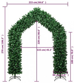 zöld karácsonyfaboltív 270 cm