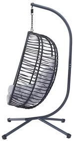 Függőszék, Fém + Polyrattan, Szürke. AZ-V1289 GREY