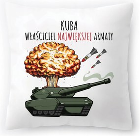 Kuba párna Születésnapra Ajándék Fotóval Fehér 40x40 cm