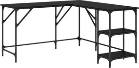 vidaXL Asztal Fekete tölgy 139 x 139 x 75 cm Faanyag