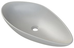 CeraStyle OLIVE - PULTRA ültethető - Top Counter - porcelán mosdó - MATT SZÜRKE - 75 x 38 cm