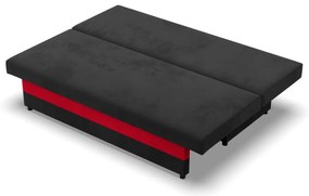 Sony kanapé, szövet anyag, hab töltet, fekete - piros