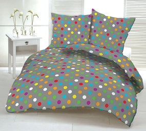 Rainbow szürke krepp ágyneműhuzat TiaHome - 1x Párna 90x70cm, 1x Paplan 140x200cm