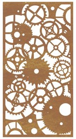 Fogaskerék mintás corten acél kerti faldísz 105 x 55 cm