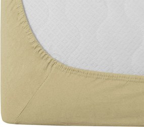 Jersey gumis lepedő lycrával világossárga 90 x 200 cm