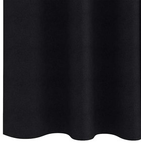 Függönyök függönyökkel 2 pcs Fekete 225x140cm Poliészter