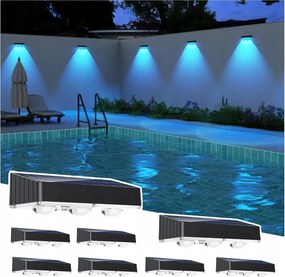 Napelemes lámpák 8 db napelemes kerti lámpák kültéri fali lámpa