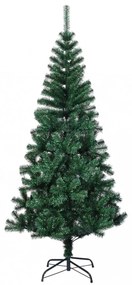 zöld PVC műkarácsonyfa irizáló csúcsokkal 120 cm