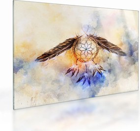 Kép - Álomfogó tollas (üvegen) (70x50 cm)