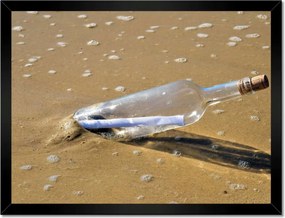 Poszterek keretben 40x30 Levél parafa palackban