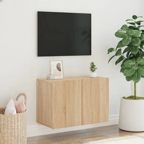 sonoma tölgy színű falra szerelhető TV-szekrény 60 x 30 x 41 cm