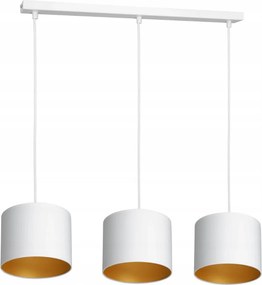 Arden Luminex függőlámpa 3xE27 fehér, arany belsővel