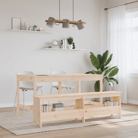 tömör fenyőfa előszoba pad 160x28x45 cm