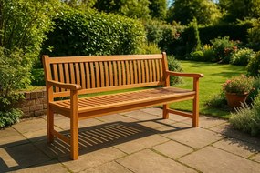 Teakfa kerti pad  3 személyes 180 cm tömör fa