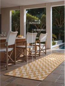 Okkersárga-krémszínű kültéri-beltéri futószőnyeg 80x200 cm Haringey Terrick – Ted Baker