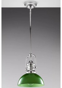 Jupiter 2071 - PLATINO rúdon függő csillár 1xE27/15W/230V zöld/fényes króm